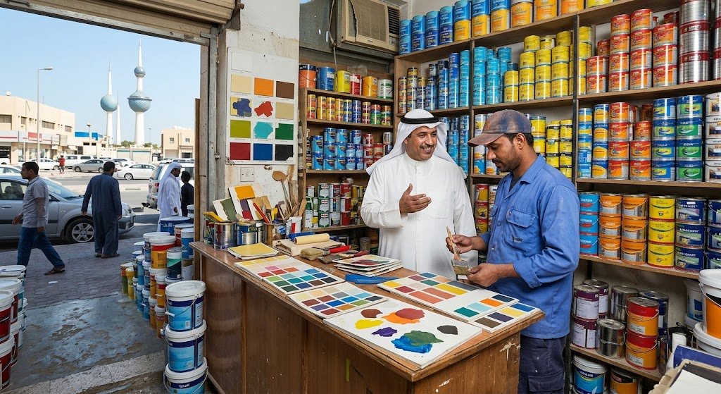 صباغ فى سلوى اصباغ الكويت لتنفيذ أحدث الديكورات والدهانات