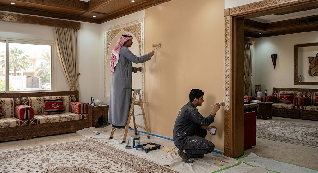 صباغ رخيص صباغ فى الفروانيه الكويت لخدمات الدهانات وورق الجدران بأعلى جودة